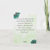 Groene Bloem - Een Liefde als Geen Andere Feestdagen Kaart (Achterkant)