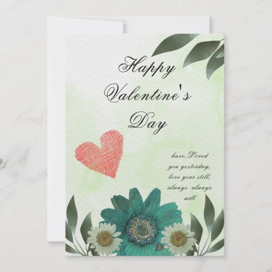 Groene Bloem - Een Liefde zoals Geen Andere Feestdagenkaart (Voorkant)