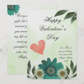 Groene Bloem - Een Liefde zoals Geen Andere Feestdagenkaart (Voorkant / Achterkant)