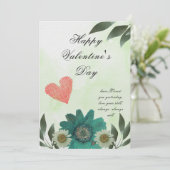 Groene Bloem - Een Liefde zoals Geen Andere Feestdagenkaart (Staand voorkant)