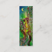GROENE BLOEM FEE IN DE NACHT fantasie Mini Visitekaartje (Achterkant)