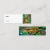 GROENE BLOEM FEE IN DE NACHT fantasie Mini Visitekaartje (Voorkant / Achterkant)