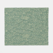 Groene bloem fleece deken (Voorkant (Horizontaal))