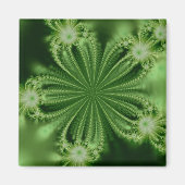 Groene Bloem Fractal Magneet (Voorkant)