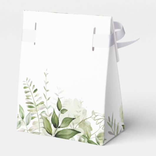 Groene Bloem Gouden Baby Shower Favor Doos Bedankdoosjes (Achterkant)