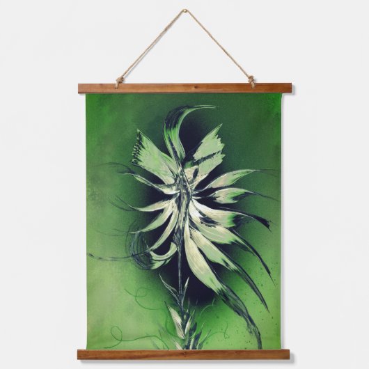 Groene Bloem Hangend Wandkleed (Voorkant)