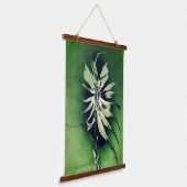 Groene Bloem Hangend Wandkleed (Gebogen)