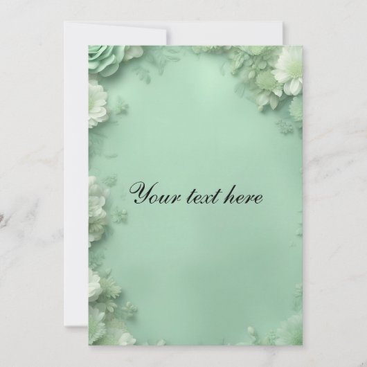 Groene bloem kaart (Voorkant)