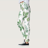 groene bloem laat natuur meisjes mode leggings (Links)
