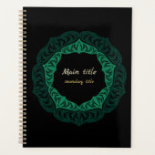 Groene Bloem Mandala Planner (Voorkant)