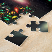 groene bloem mandala puzzel legpuzzel (Zijkant)