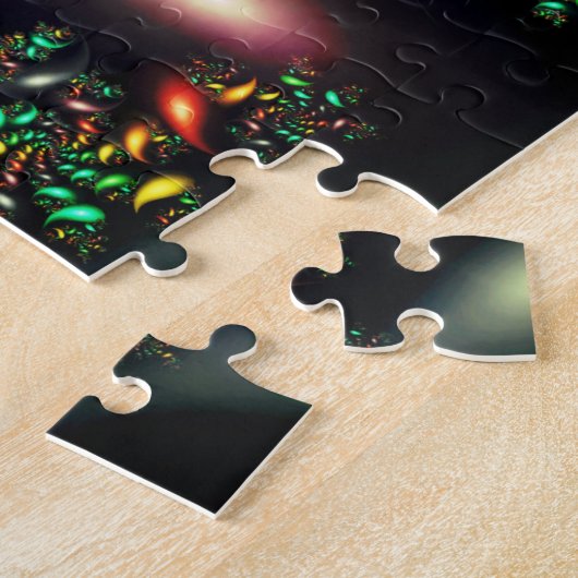 groene bloem mandala puzzel legpuzzel (Zijkant)