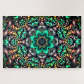 groene bloem mandala puzzel legpuzzel (Horizontaal)