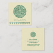 Groene bloem Mandala Yoga Klantenkaartje (Voorkant / Achterkant)