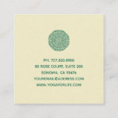 Groene bloem Mandala Yoga Klantenkaartje (Achterkant)