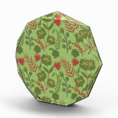 Groene bloem, naadloos patroon, tak, blad fotoblokken (Rechts)