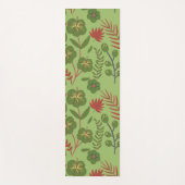 Groene bloem, naadloos patroon, tak, blad yogamat (Voorkant)