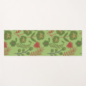 Groene bloem, naadloos patroon, tak, blad yogamat (Voorkant (horizontaal))