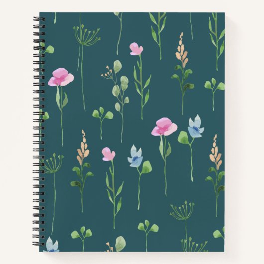 Groene bloem notitieboek (Voorkant)
