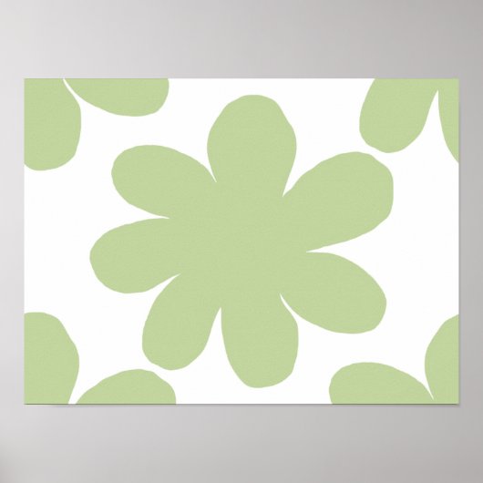 Groene bloem Poster (Voorkant)