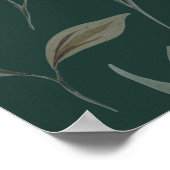 Groene  bloem poster (Hoek)
