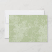 Groene bloem reliëf RSVP Kaart (Achterkant)