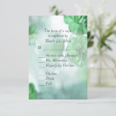Groene bloem-RSVP met entree-opties RSVP Kaartje (Staand voorkant)