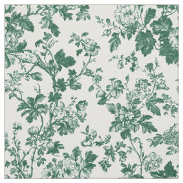 Groene bloem tak toile patroon stof