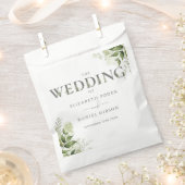 Groene Bloem Typografie Bruiloft Bedankzakje (Geknipt)