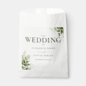 Groene Bloem Typografie Bruiloft Bedankzakje (Voorkant)