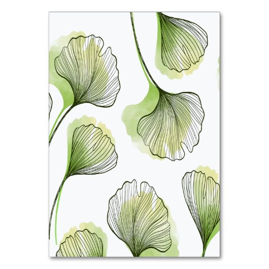 Groene bloemblaadjes kaart (Voorkant)