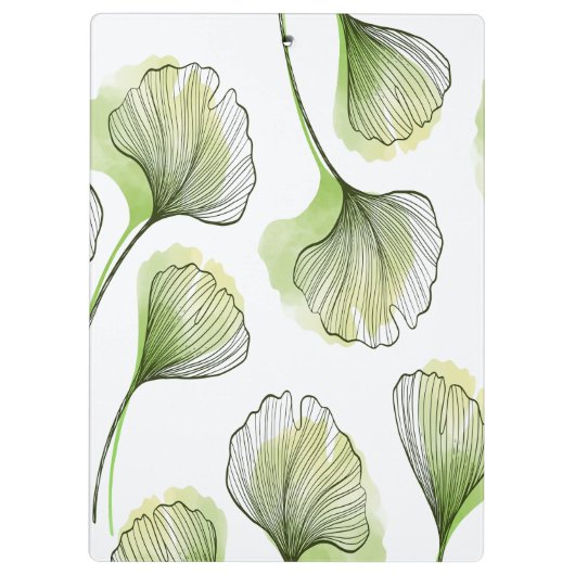Groene bloemblaadjes klembord (Achterkant)