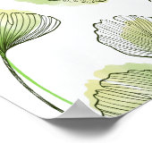 Groene bloemblaadjes poster (Hoek)