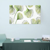 Groene bloemblaadjes spandoek (Beurs)
