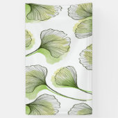 Groene bloemblaadjes spandoek (Verticaal)