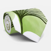 Groene bloemblaadjes stropdas (Opgerold)