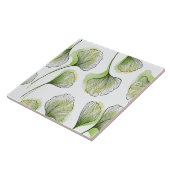Groene bloemblaadjes tegeltje (Zijkant)