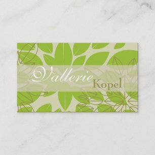 Groene Bloemblad Blad Interieur Visitekaartje