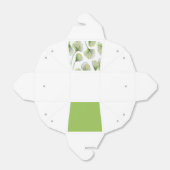 Groene bloembladeren bedankdoosjes (Uitgevouwen)