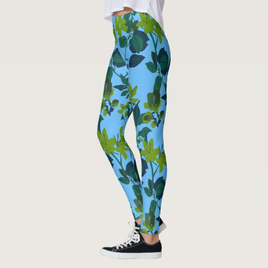 Groene bloemen 1 leggings (Links)