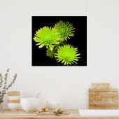 Groene bloemen Afdrukken/Poster Poster (Keuken)