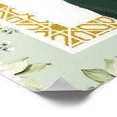 Groene Bloemen Anand Karaj Sikh Bruiloft Welkomstb Poster (Hoek)