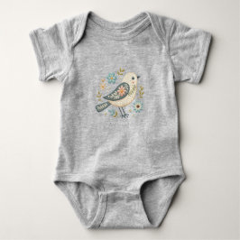 Groene Bloemen Baby Bodysuit