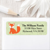 Groene Bloemen Baby Fox Etiket (Insitu)