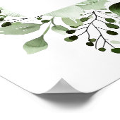 Groene Bloemen Bar Mitzvah Bat Mitzvah Welkomstbor Poster (Hoek)