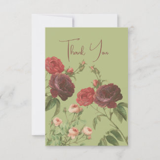 groene bloemen bedankje bedankkaart