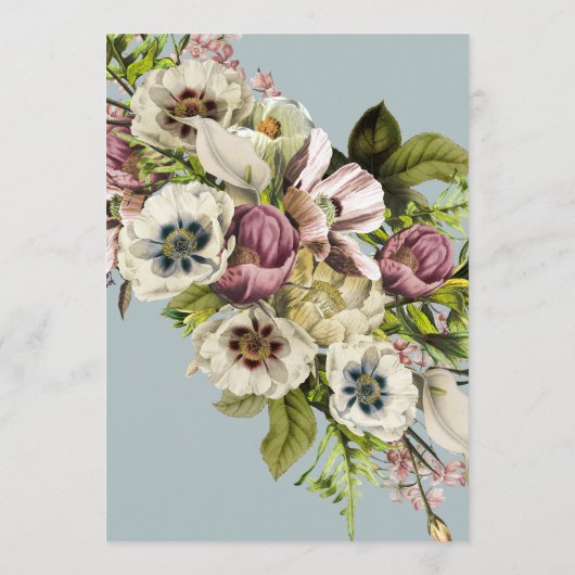 Groene Bloemen begrafenis Memorial Aankondiging (Achterkant)