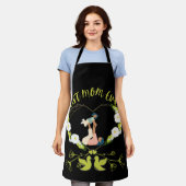 Groene Bloemen Beste Mam Ooit Moeder En Dochter Schort (Gedragen)