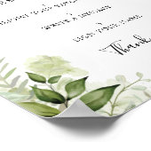 Groene Bloemen Bijbel Gastboek Bord Poster (Hoek)