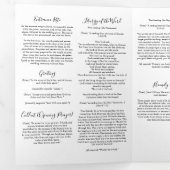 Groene Bloemen Blauwe Katholieke Trouwmis Drieluik Programma (Binnenzijde eerst)